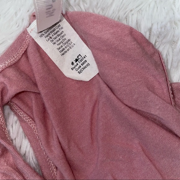 Minimi Pink Top‎ Women’s size Small Tiered Lace layered tank v-neck cami floral - Picture 7 of 8